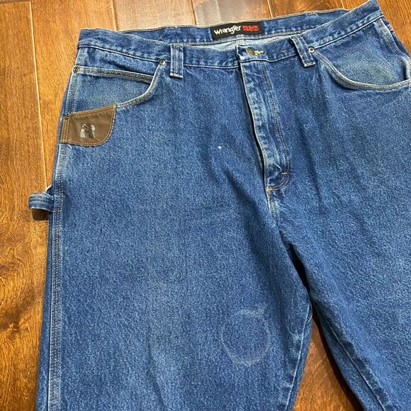 Wrangler Riggs Workwear Vintage Carpenter Blue Jeans Men's Size 40 x 32 - Picture 3 of 9